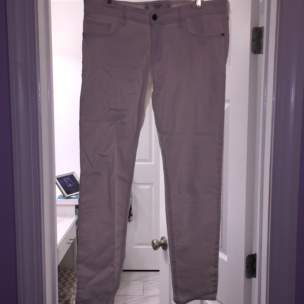 A&F White denim jeans